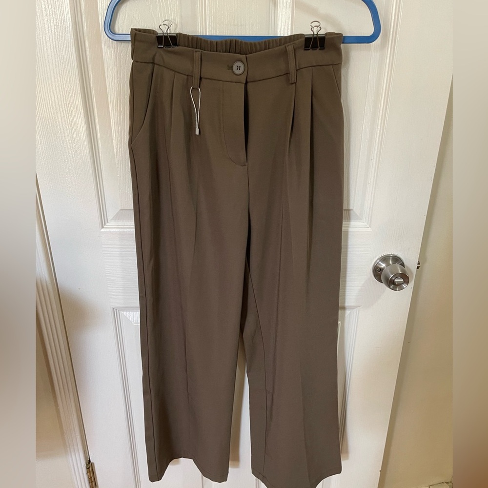 FUNYYZO Wide Leg Pants Women's High Elastic Waisted Pants